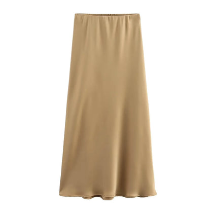 High-Waist A-Line Skirt