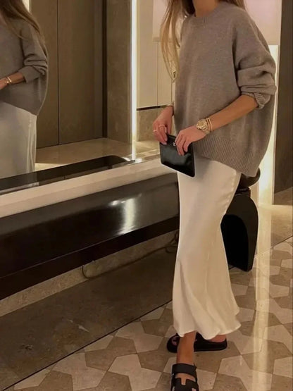 High-Waist A-Line Skirt