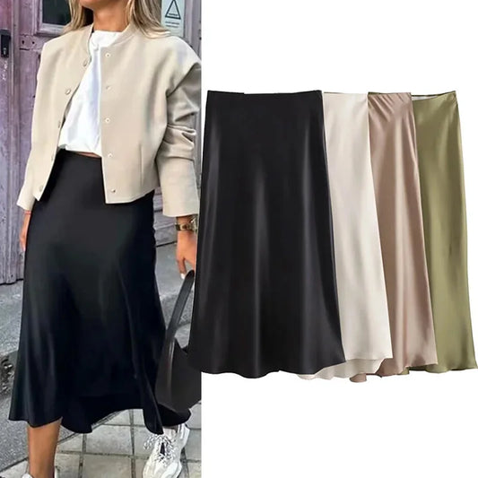 High-Waist A-Line Skirt