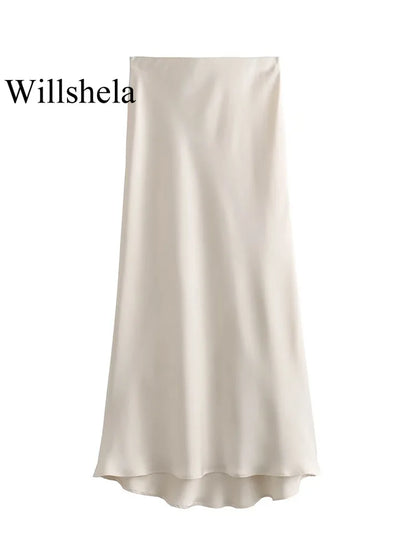 High-Waist A-Line Skirt