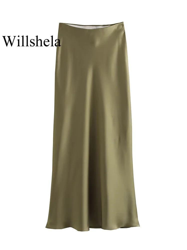 High-Waist A-Line Skirt