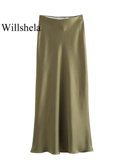 High-Waist A-Line Skirt