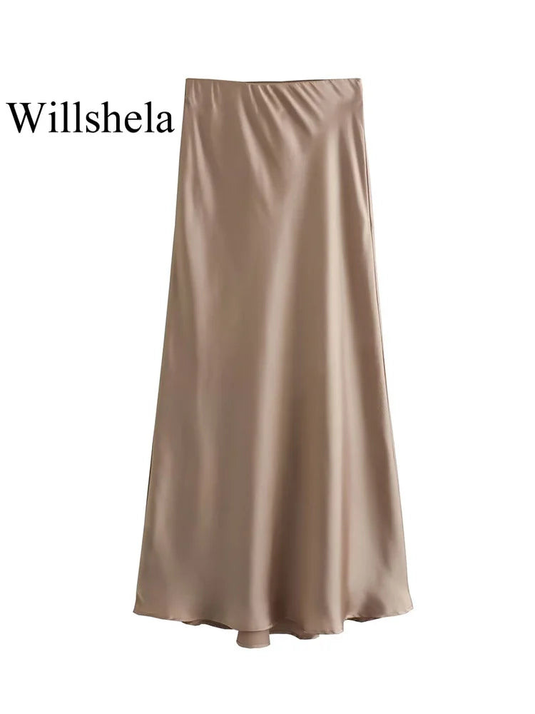 High-Waist A-Line Skirt