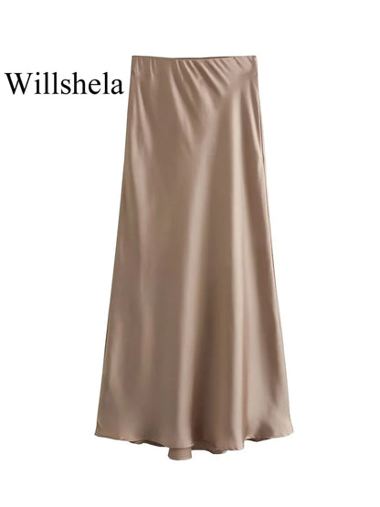High-Waist A-Line Skirt
